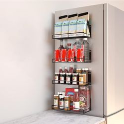 Magnetic Spice Rack for Kitchen 4 Pack 