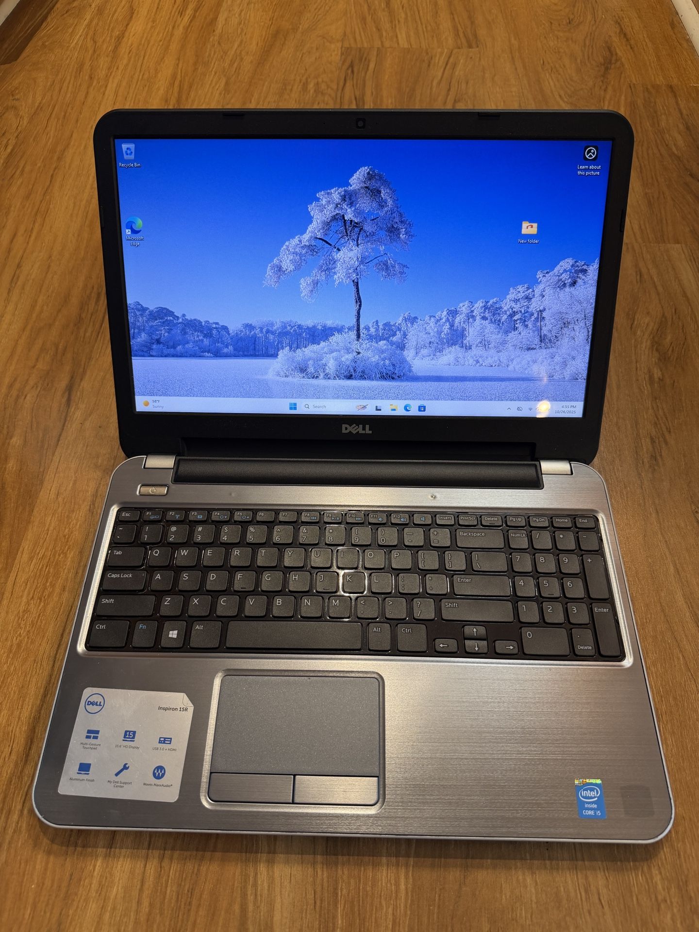 Dell Inspiron 5537 core i5 4th gen 16GB Ram 256GB SSD Windows 11 Pro 15.6” HD Screen Laptop with charger in Excellent Working condition!!!!!  Specific