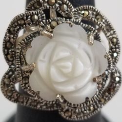 Sterling Silver With Marcasites And Quartz 