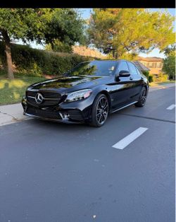 2021 Mercedes c300 amg package wheels and red interior