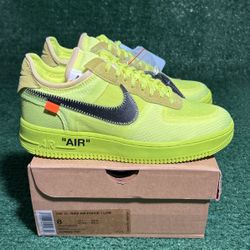 Nike Air Force 1 Low Off-White Volt Men’s Size 8 “Last One In Stock”