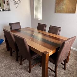 Rectangular Dining Table With 6 Chairs