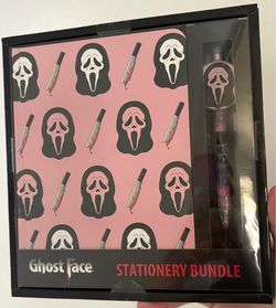 Horror Ghostface Scream stationary pink bundle