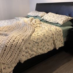 King Bed Frame & 2 Nightstands