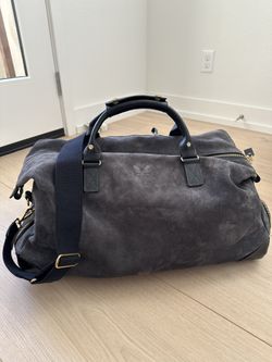 Bennett Winch Suede Weekender Bag in Storm Grey