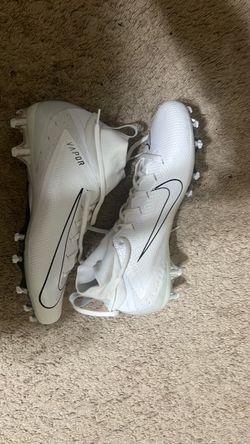 White Nike vapor football cleats