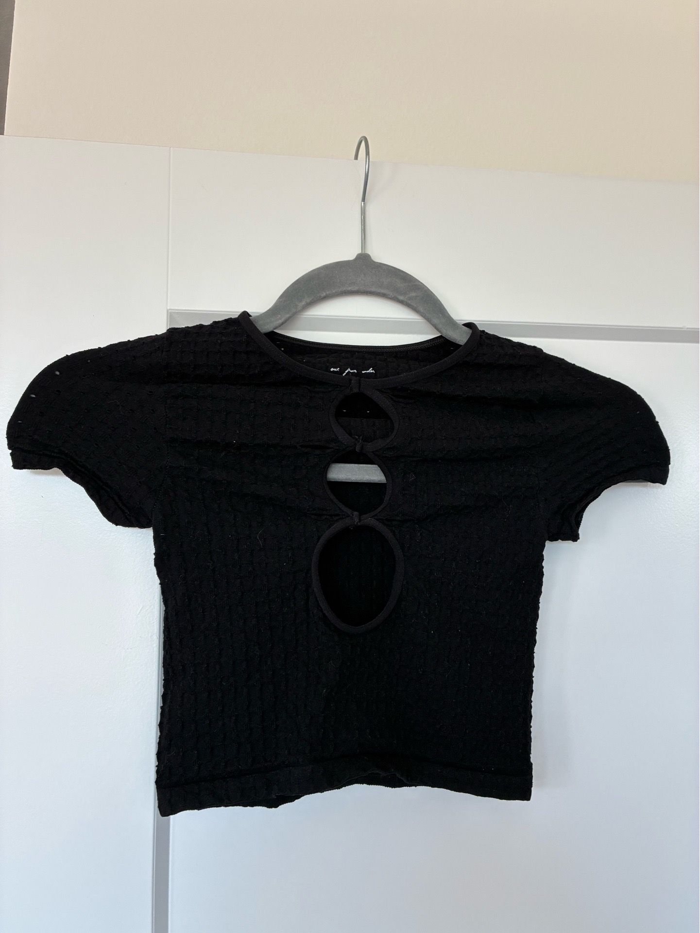Urban Outfitters Black Keyhole Crop Top
