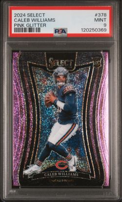 2024 PANINI SELECT #378 CALEB WILLIAMS PINK GLITTER /15 PSA 9 Low POP