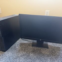 Think Centre Desktop with HP Monitor.