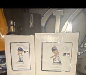 Precious Moments LA Dodgers Figurines Set of 2