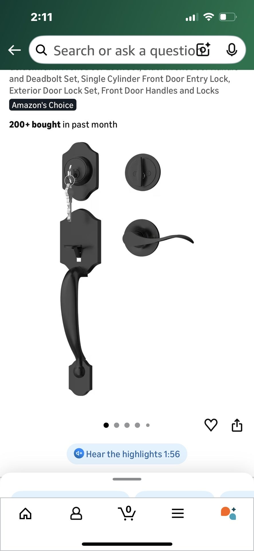 Entry Door Handle Set