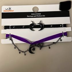 Halloween Earrings And Chokers Set 