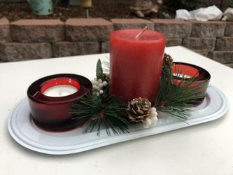 Christmas Holiday Candle Set candle holders