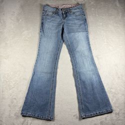 Y2K L.E.I. Low Rise Bootcut Women's Size 1 Short 26x27 Jeans Blue #920