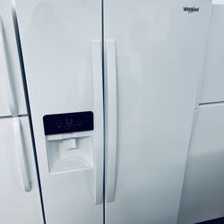 Whirlpool White Side By Side Refrigerator Refri