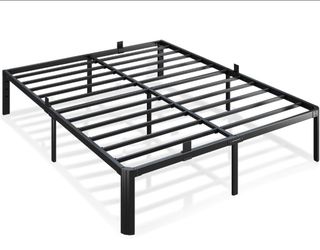 Queen Bed Frame 14 Inch Metal Platform Heavy Duty No Box Spring Storage