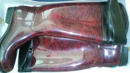Red&Black NEW rain boots