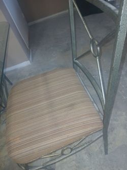 Cast iron glass dining table set