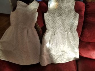 White and silver dress