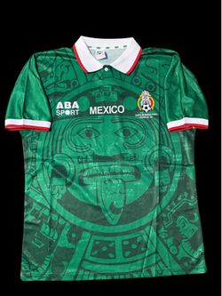 ABA Sport Mexico Copa Mundial FIFA Francia '98 Jersey Green White Red Soccer