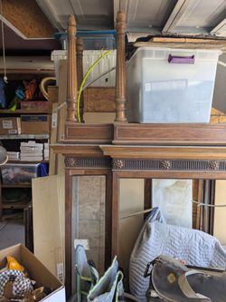 Free Antique VTG China Cabinet for restoration