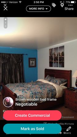 Bedroom set Queen size sleigh bed, nightstand and dresser