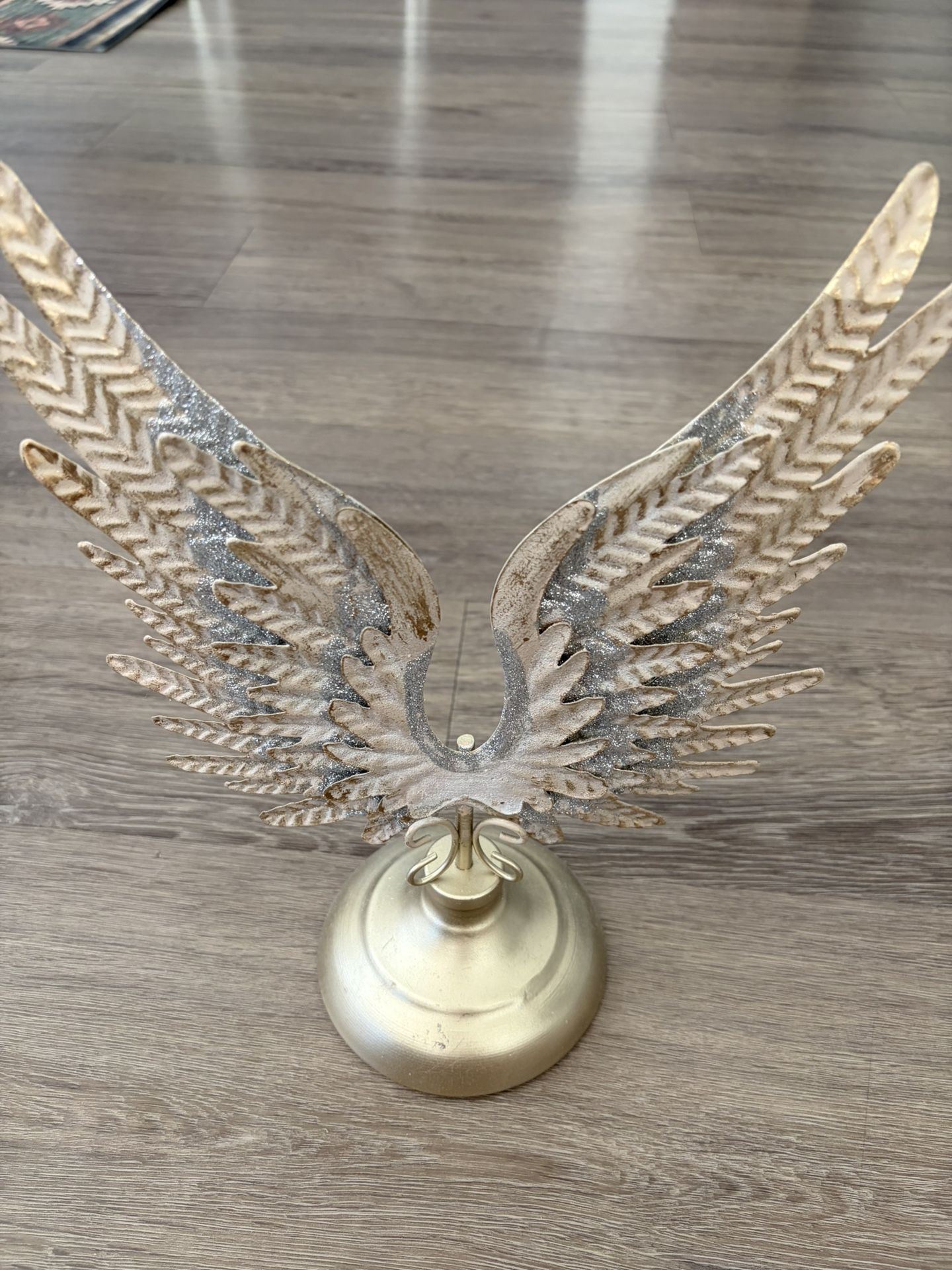 Blush Christmas Winged Sculpture