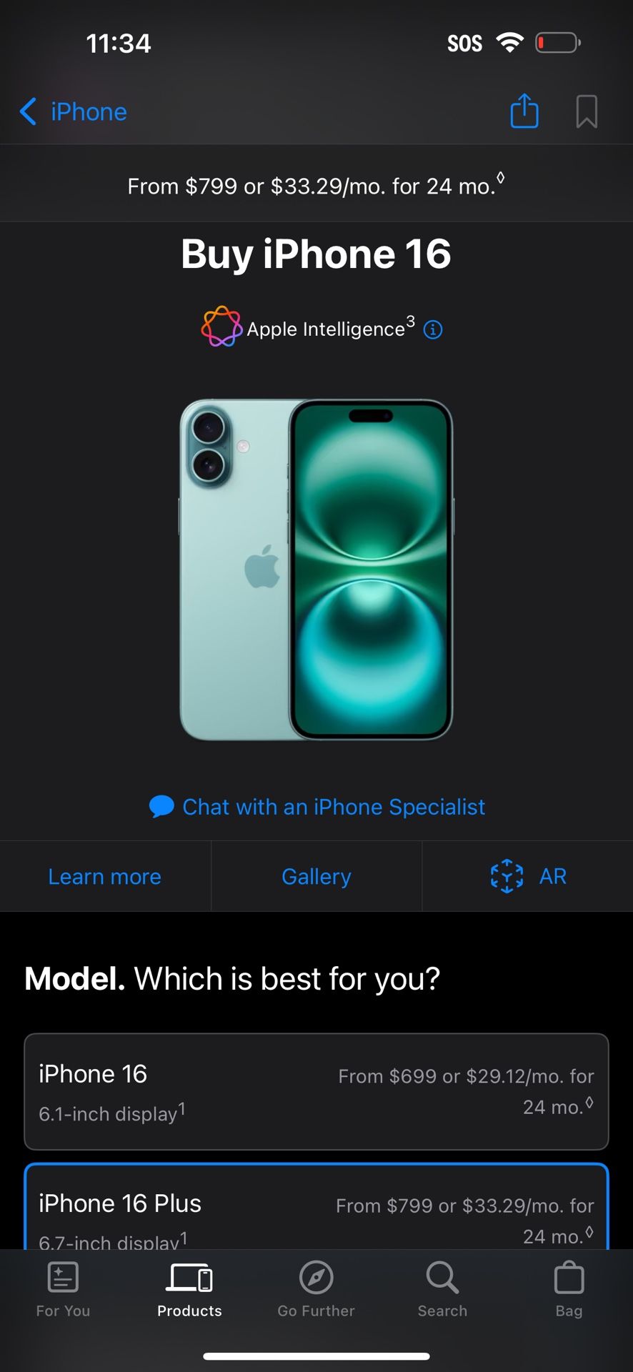 iPhone 16plus 128gb Teal