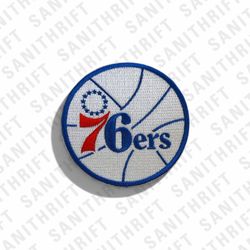 NBA Team Patch Philadelphia 76ers Embroidered Iron On Patch