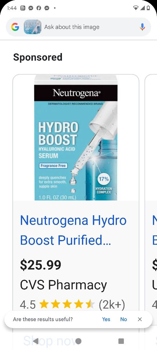 Hydro Boost Facial Moisturizer Brand New Never Used 