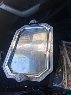 Vintage dutch silver plated serving tray