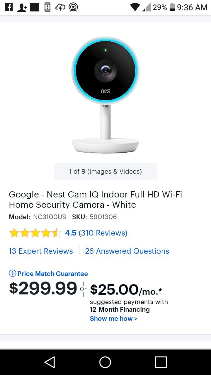 Nest IQ indoor Cam