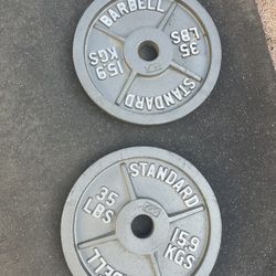 35lb Olympic Weight Plate Set 