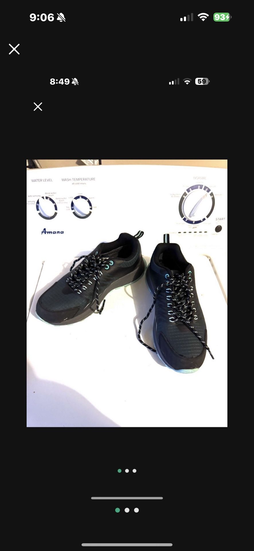 Worn once! women's sneakers size 8 1/2