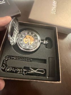 Mechanical Skeleton Pocket Watch