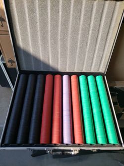 Casino Chips with Case