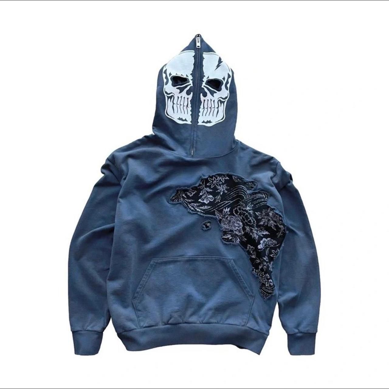 Warren Lotas Skull Zip Hoodie Indigo Blue for Sale in Houston TX OfferUp