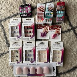 Press on nails and other nail supplies