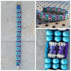 Custom Handmade Beaded Bling Dog Collar
