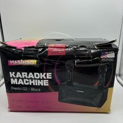 MASINGO Presto G2 Black Karaoke Machine for Adults and Kids