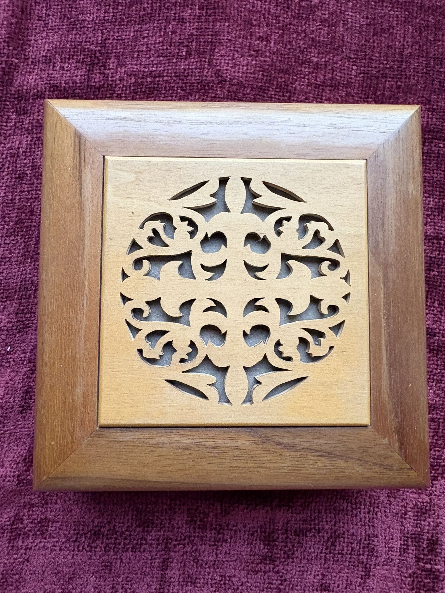 Vtg Handmade Trinket Jewelry Box Signed by the Artist - Luis