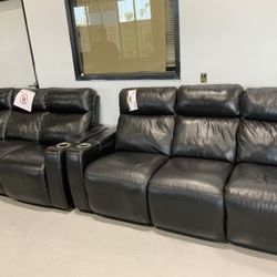 Renaissance Leather Power Reclining Sofa