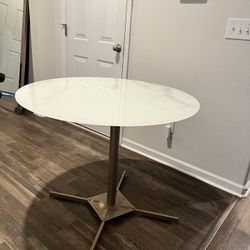 Round Dining Table 39 Inches (White & Grey)