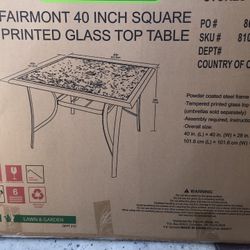 40 Inch Square Table ,,, Brand New In A Box!!