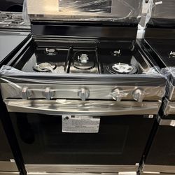 New Samsung - 6.0 cu. ft. Freestanding Gas Range with No-Preheat Air Fry & Convection NX60A6511SS