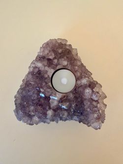 Amethyst Crystal Stone Candle Holder