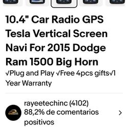 10.4" Car Radio For Dodge Ram 2015 A 2017