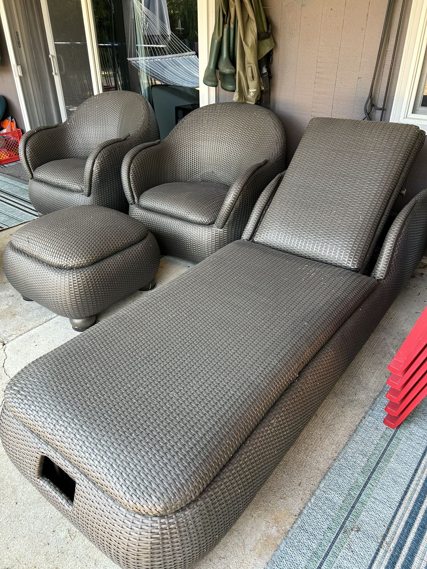 Outdoor wicker furniture 