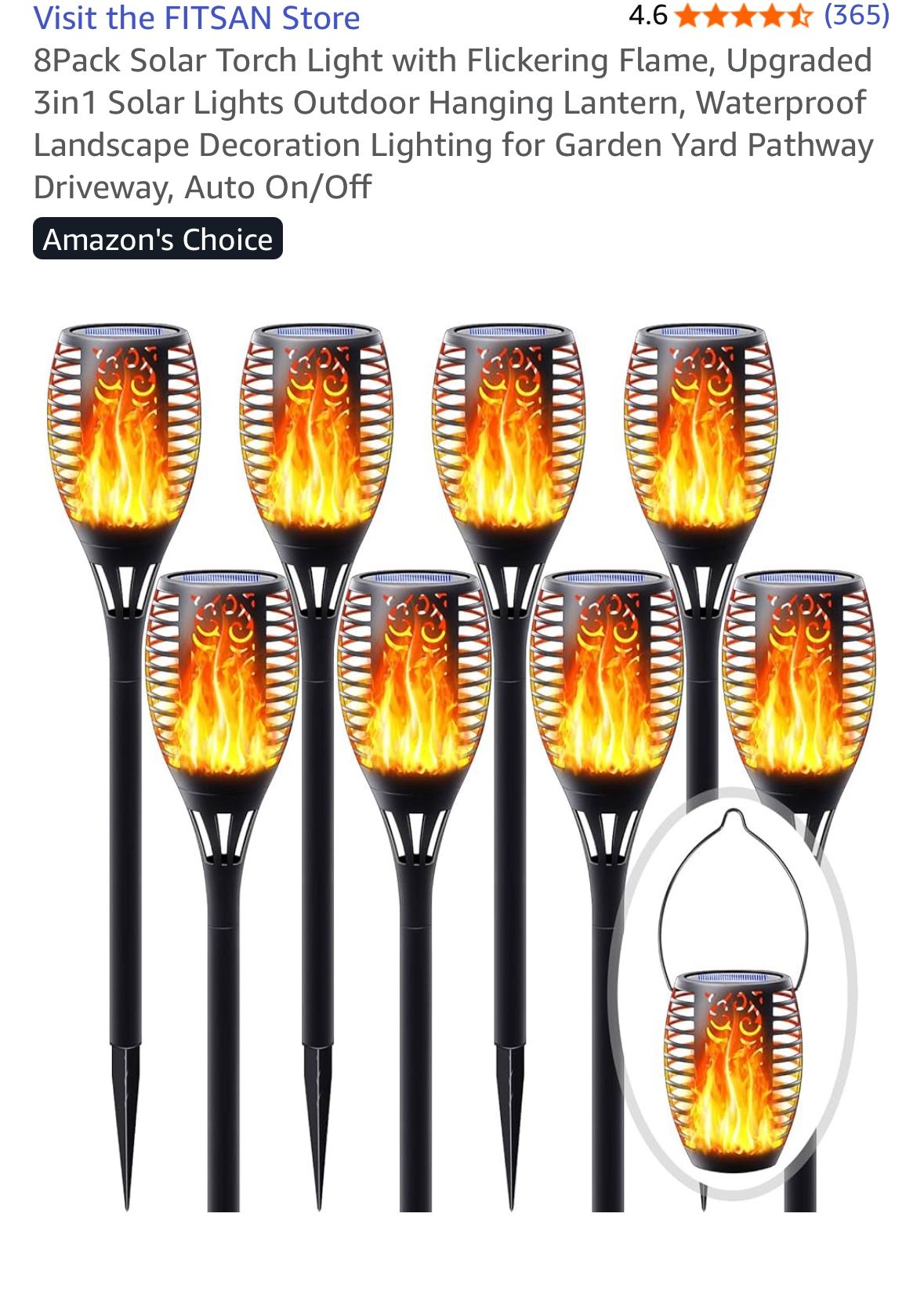 LED Solar Torch Lights