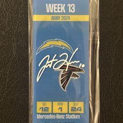 Justin Herbert Signed Ticket 